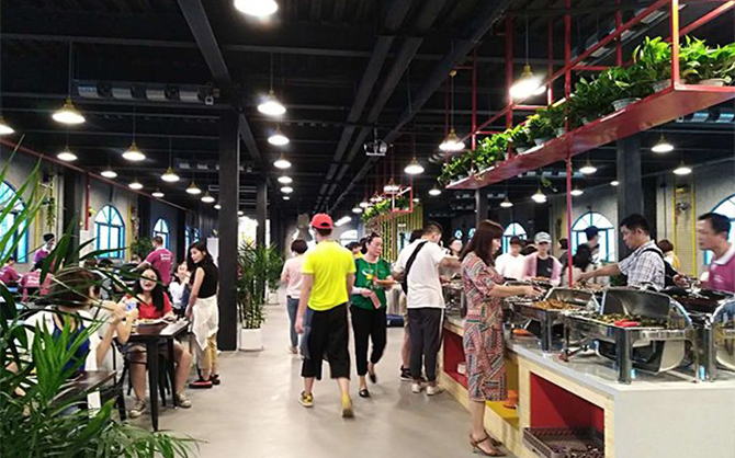 自助餐食堂圖片,景區(qū)餐廳圖片,味萊客公司餐廳圖片