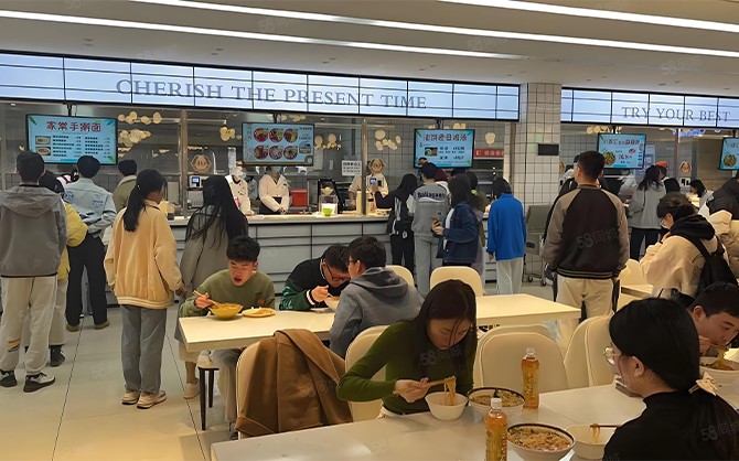 工廠食堂就餐場景圖片